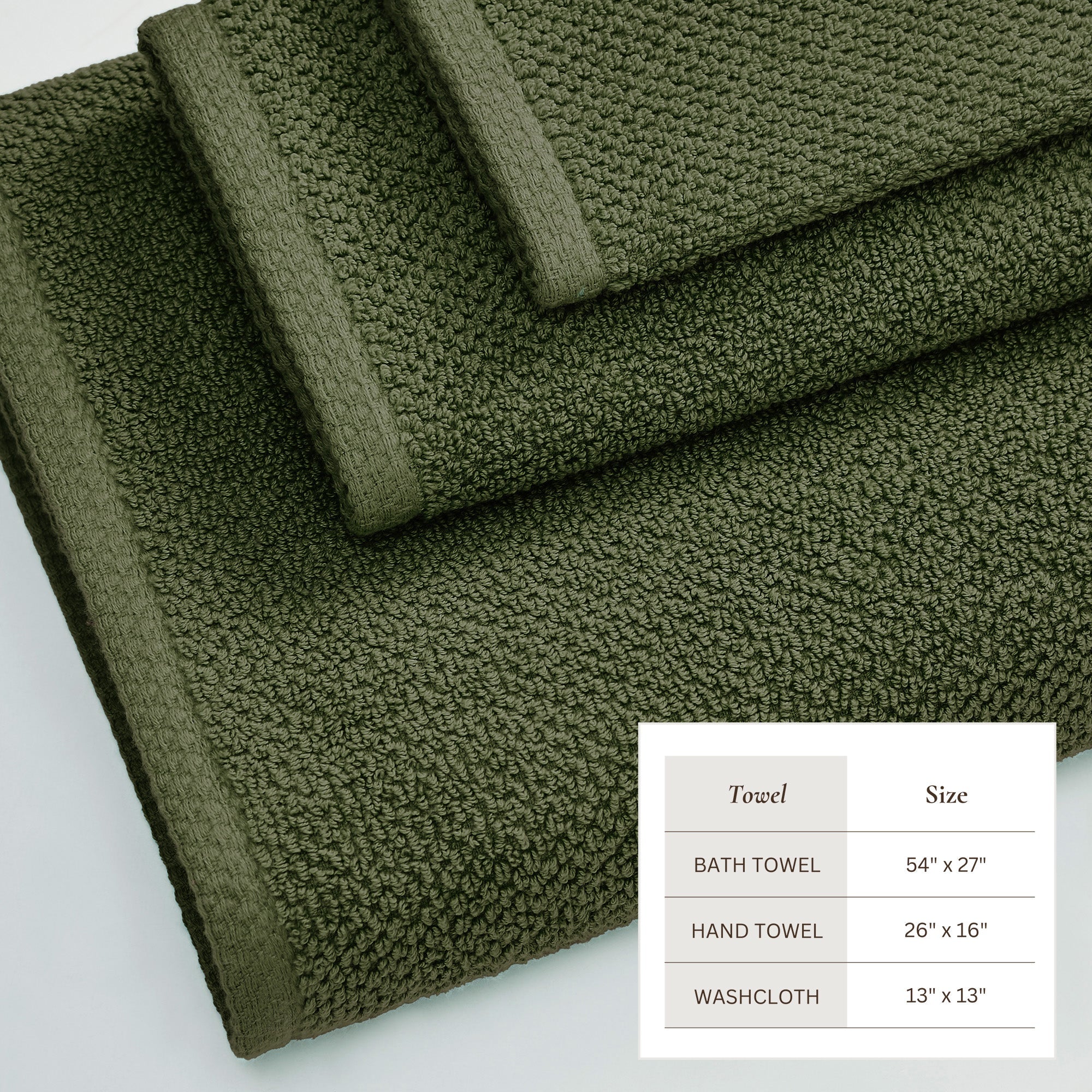Cotton Textured Bath Towel Set - Acacia Collection