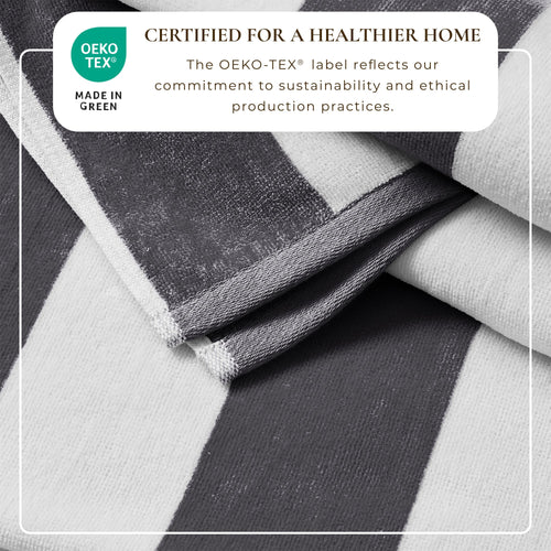 Cotton Velour Cabana Stripe Beach Towel - Novia Collection