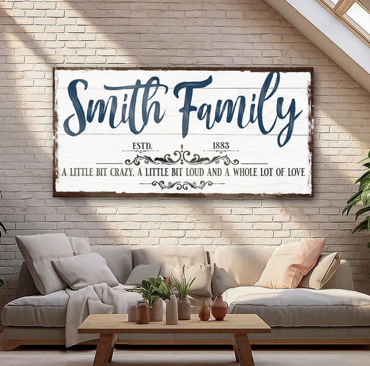Custom Family Name Sign