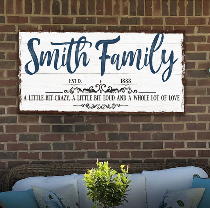 Custom Family Name Sign